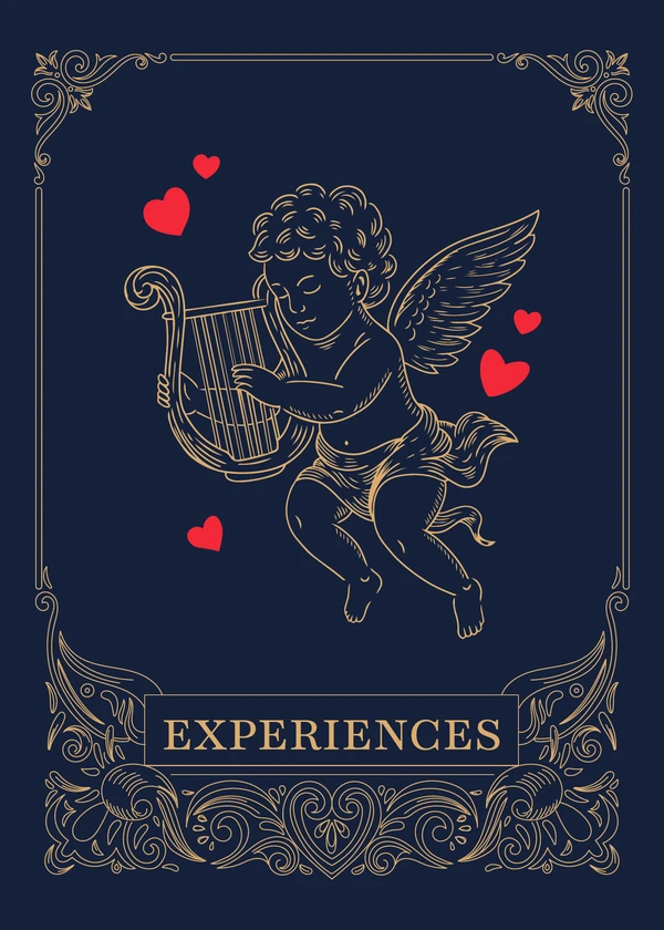 Experiences card, cupid side