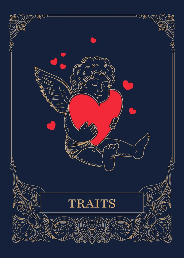 Traits card, cupid side